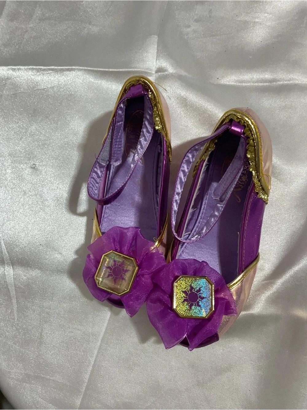 Purple Floral Accent kid's Ballet Flats